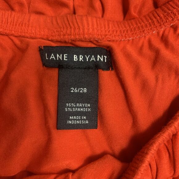 Lane Bryant Convertible Off-The-Shoulder Romper Size 26/28 Orange Red - Picture 6 of 6